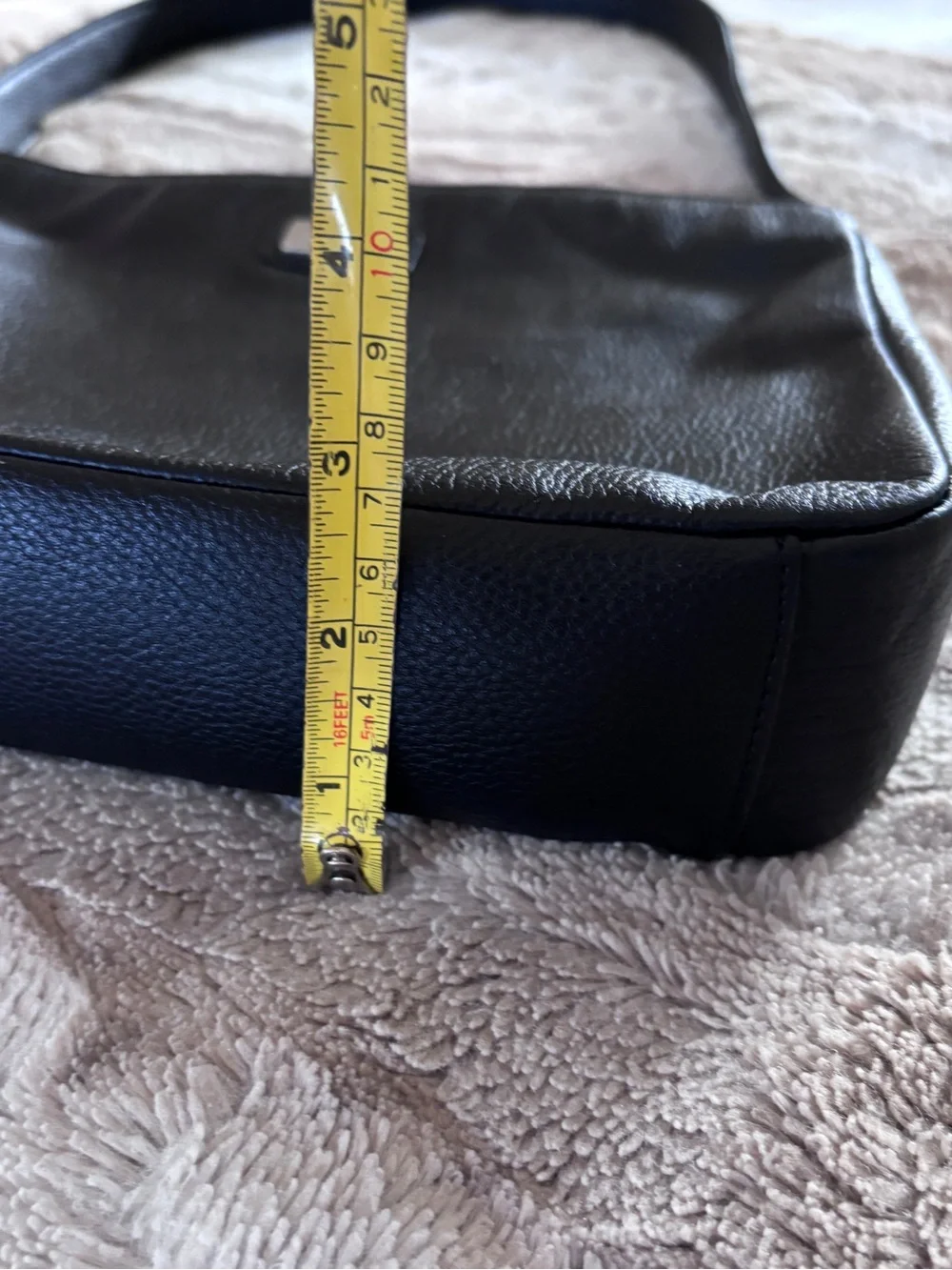 The Sak Hobo Soft Black Pebble Leather Shoulder Bag Purse Handbag